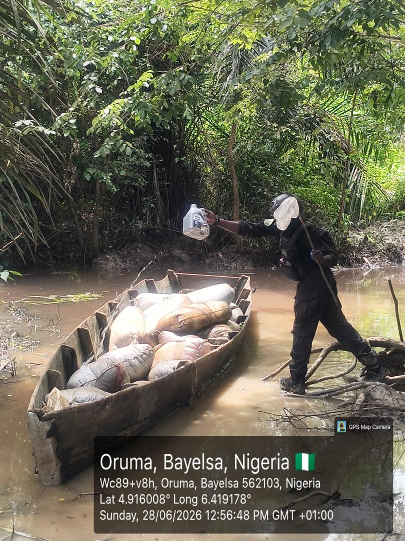 Navy Foils Hidden Creek Fuel Smuggling Network, Seizes Over 22,000 Litres of Illicit Diesel in Rivers